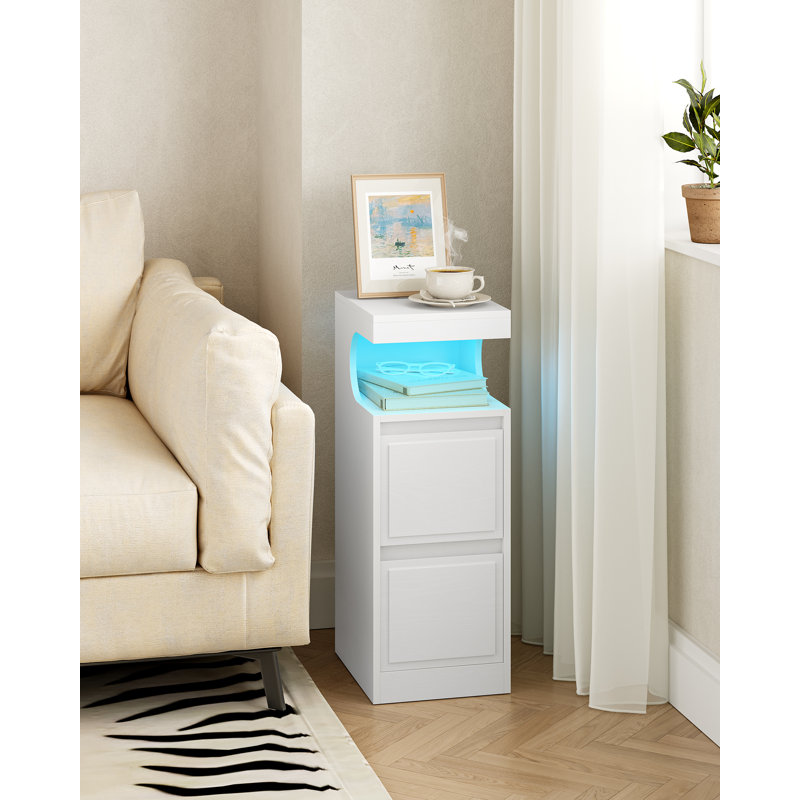 24cm W Manufactured Wood Bedside Table