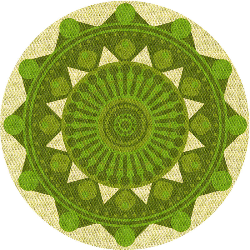 Oriental Indoor Rug, Round 8'