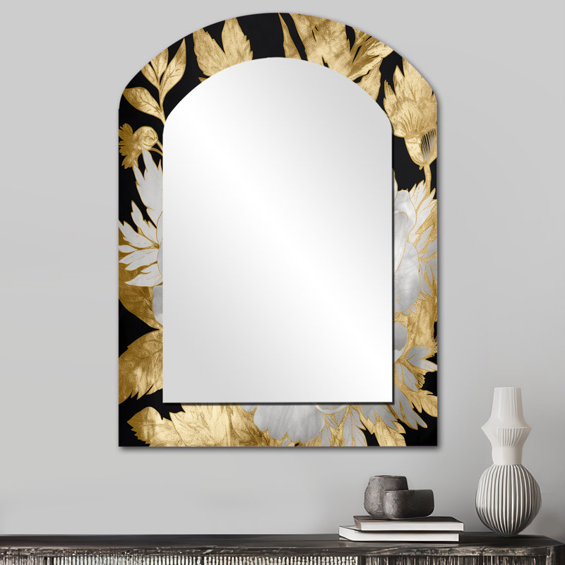 Miroir mural asymétrique, exquis, 34 po x 25 po