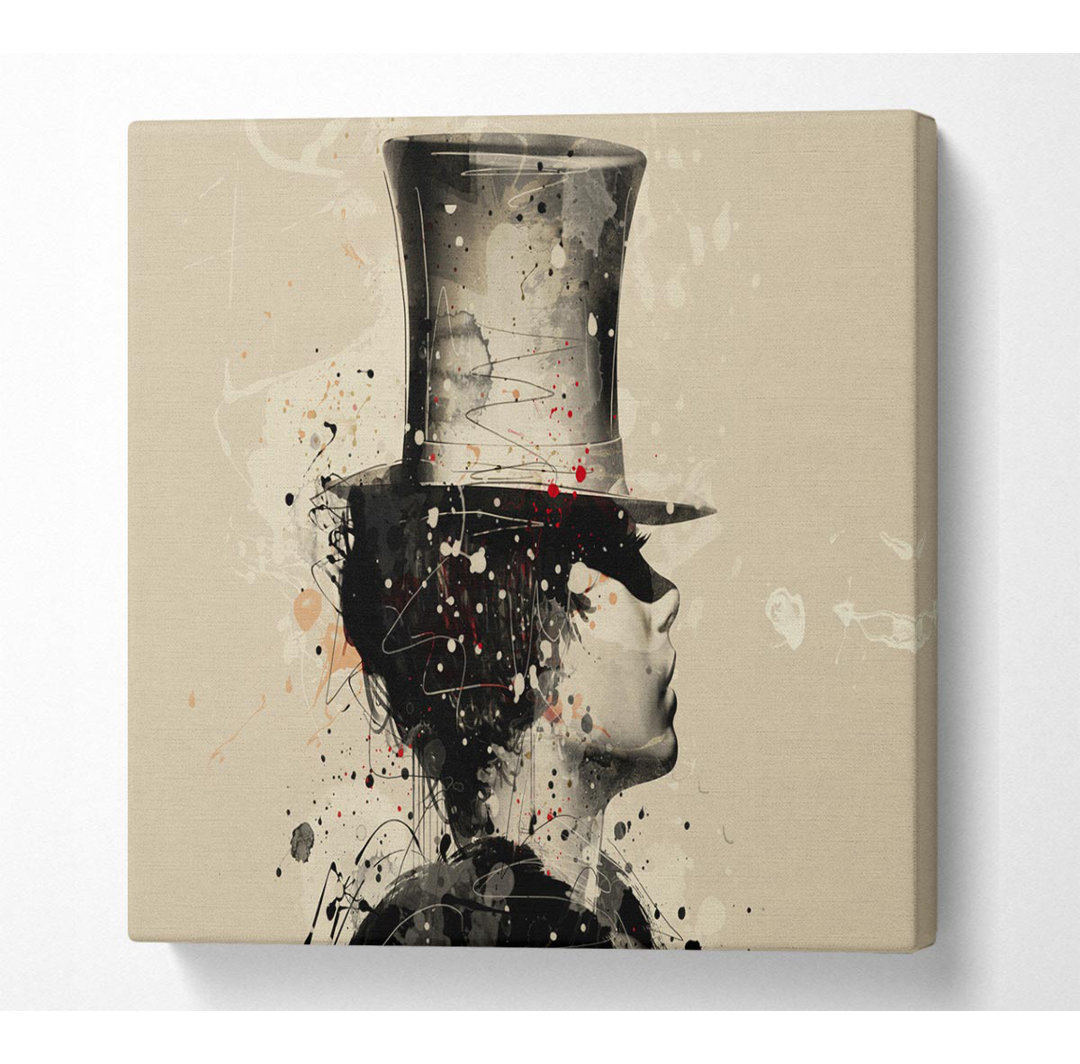 Kunstdruck Top Hat Royalty - Wrapped Canvas Kunstdrucke