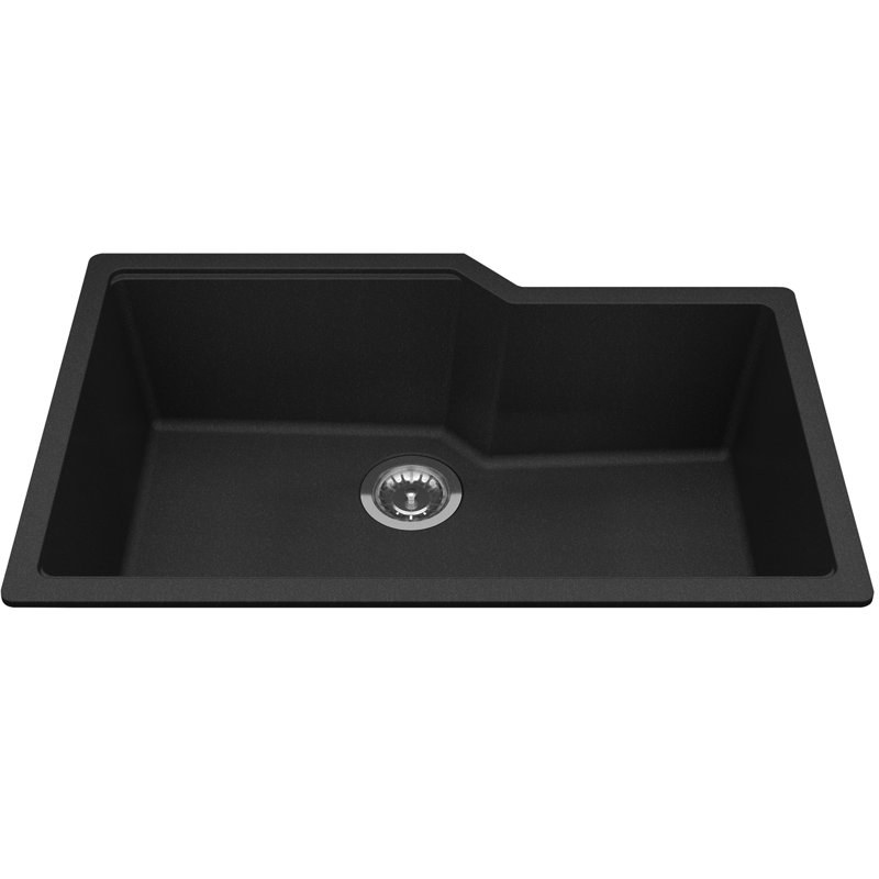 Évier de cuisine encastrable 31 po x l 20 po avec crépine, Onyx