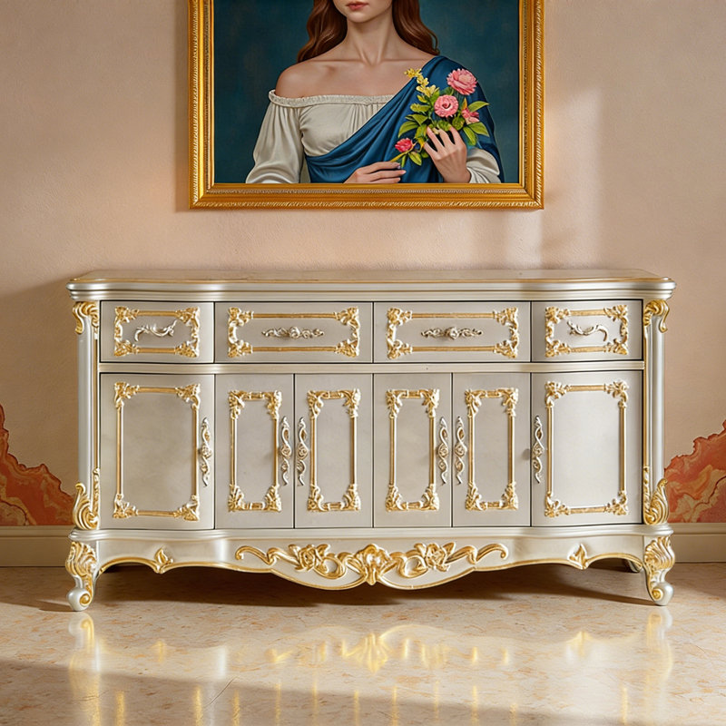 Large-Capacity High-End Sideboard, 35.43" H x 78.74" W x 17.72" D