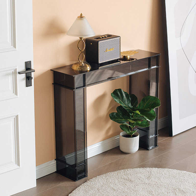 Console simple et multifonctionnelle en acrylique, 33.46" H x 39.37" W x 10.24" D