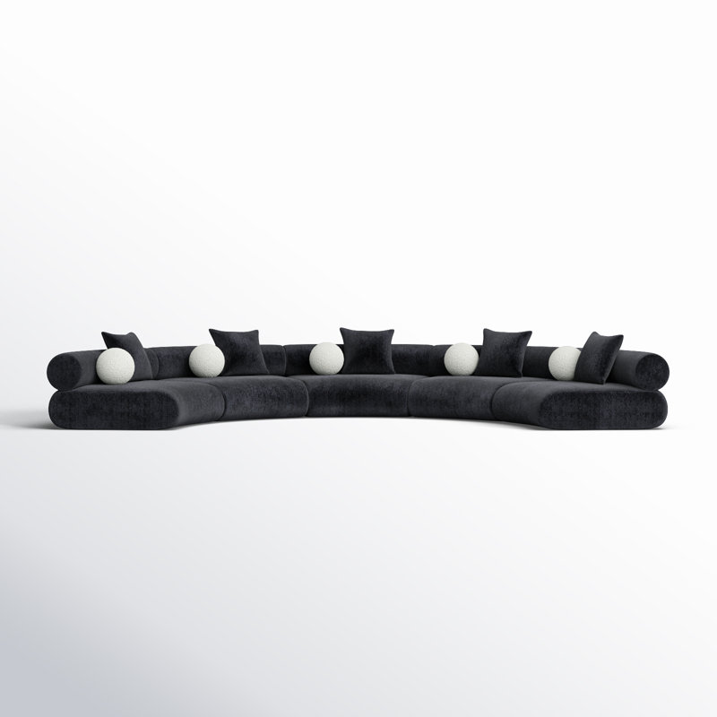 Alab Upholstered Curved Sectional Symmetrical