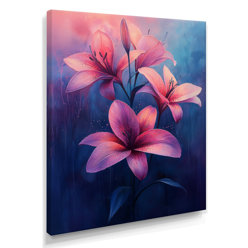 Katlin - salon d'art mural floral, 20" H x 12" W, Wrapped Canvas, Does Not Apply