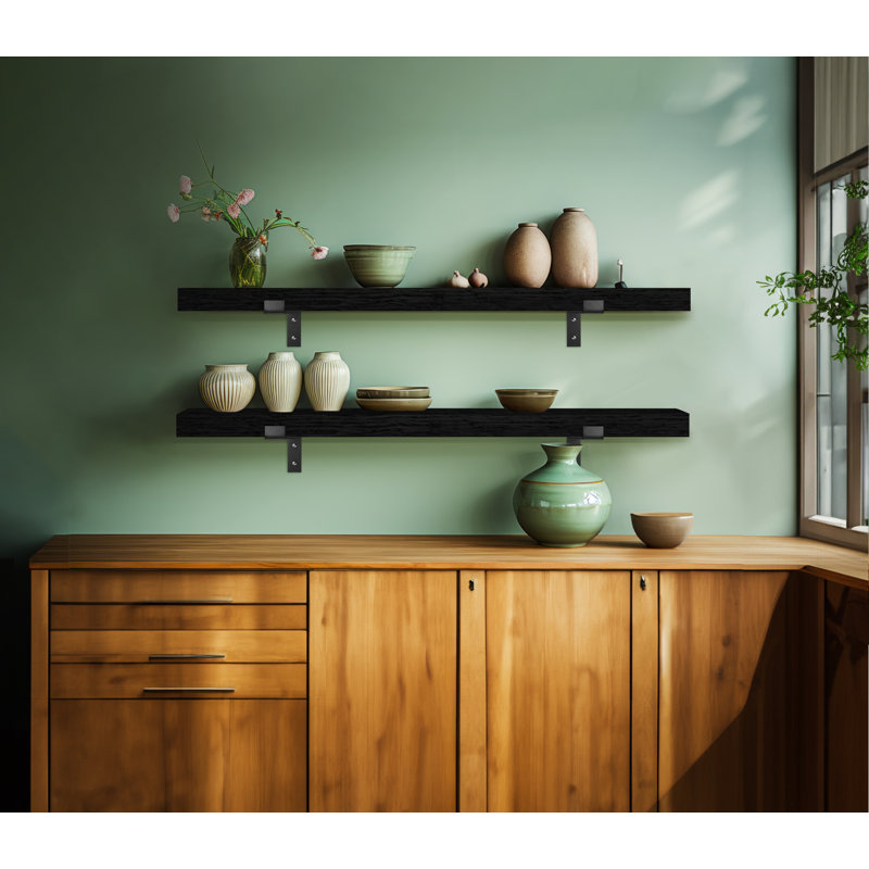 Étagère en chêne 2 pièces Emerald Lee, H 2 po x l 59 po x P 8 po