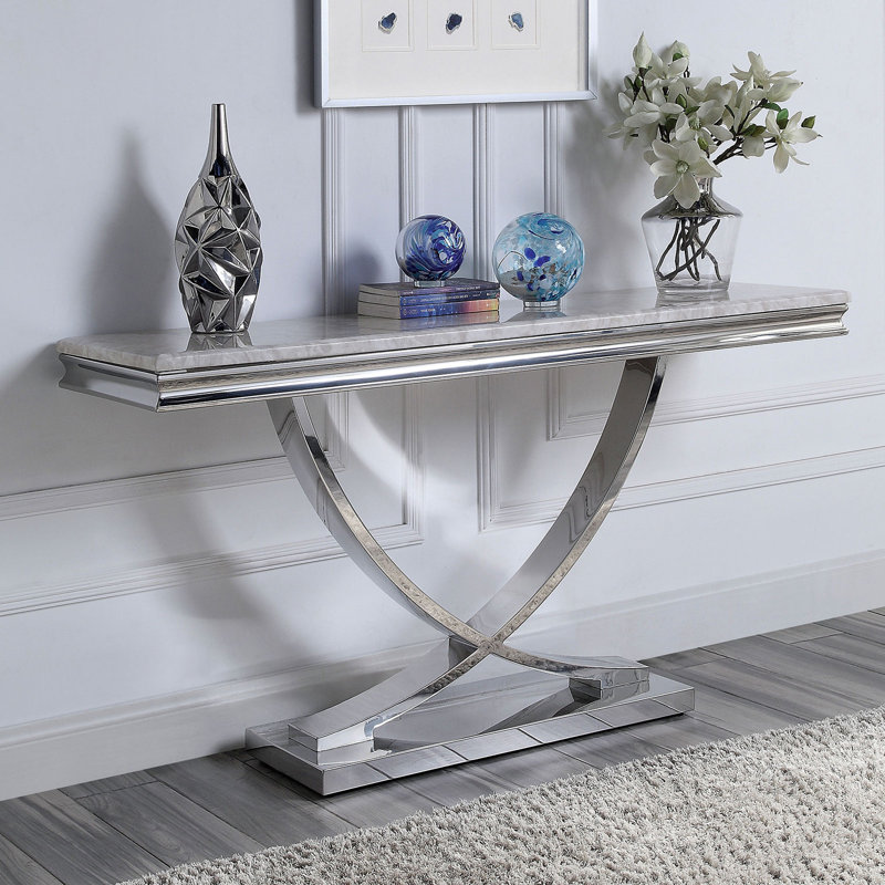 Table d'appoint 54,6 po, chrome Glam