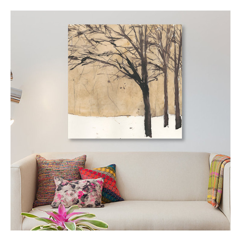 " Forest Sketch II " by Samuel Dixon, 18" H x 18" W x 1.5" D, No Mat, Wrapped Canvas