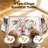 Kids Table & 2 Chairs Set, Height Adjustable Children Activity Table w/Storage, Graffiti & Building Blocks Tabletop, Toddler Furniture Set for Classroom, Daycare, Home-1563777628