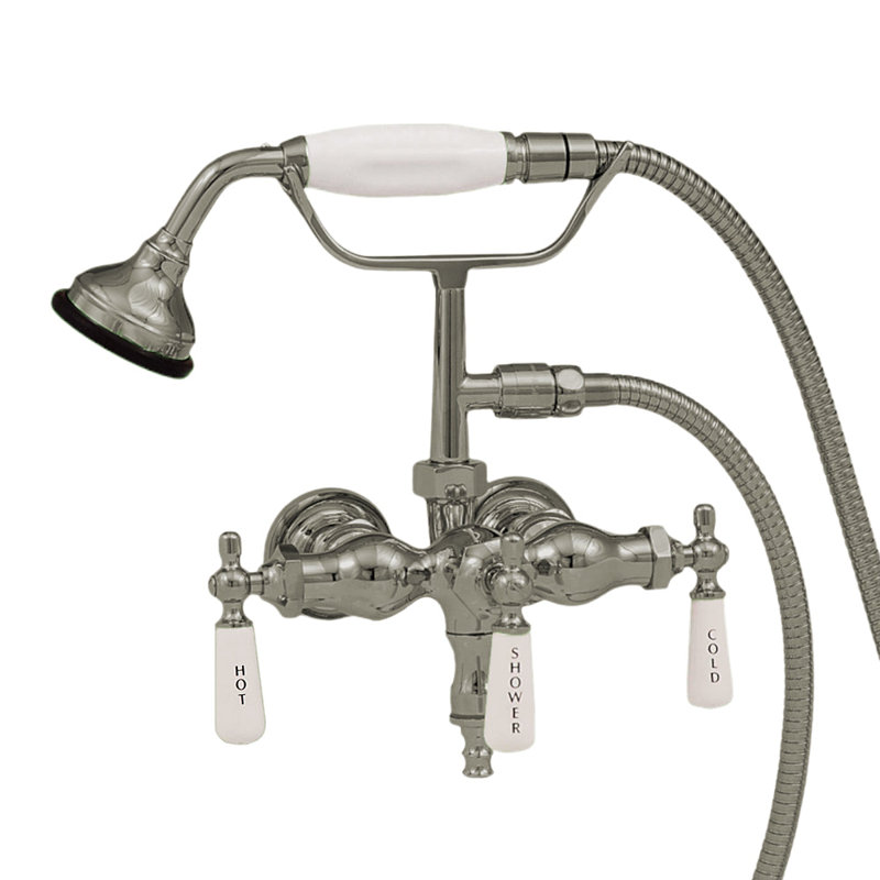 Tub Mount Faucet with Handheld Shower by Strom Living, Matte Nickel