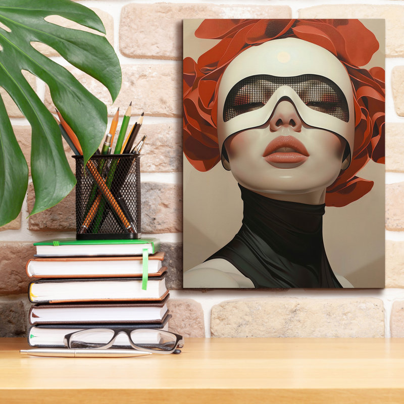 «The Mask» par Andreas Magnusson, art mural sur toile, H 16 po x l 12 po x P 0,75 po