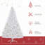 Sapin de Noël artificiel de 6 pi avec branches réalistes, 250 lumières DEL blanc chaud et 1000 pointes, blanc