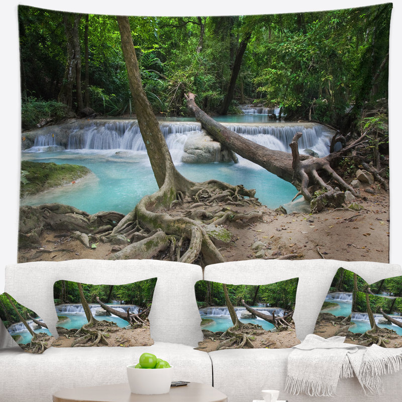 Photographie forêt tropicale paysage tapisserie, H 32 po x l 39 po