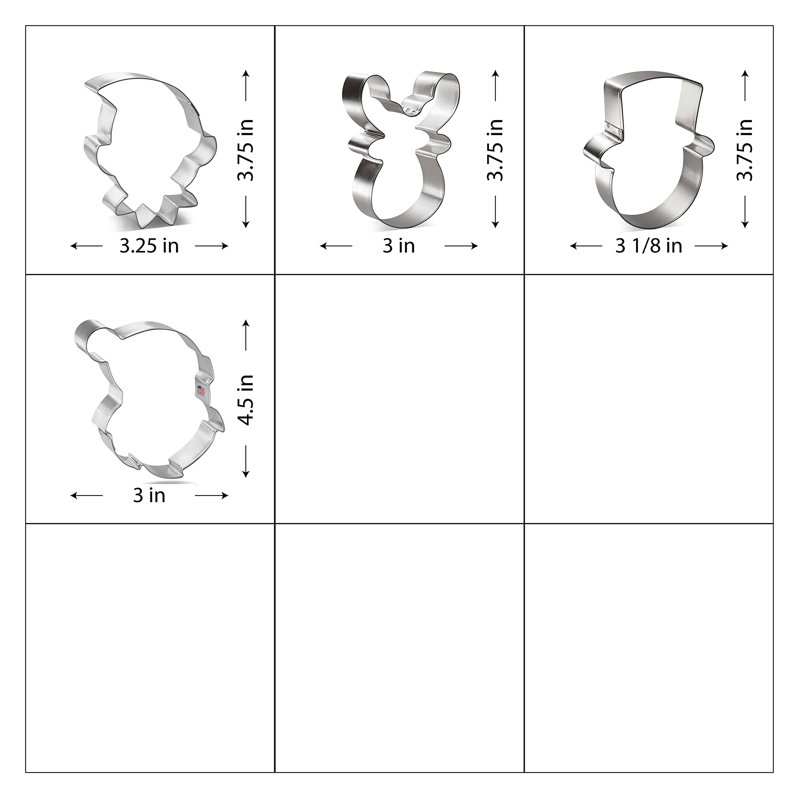 CookieCutter.com 4 -Piece Non-Stick Cookie Cutter
