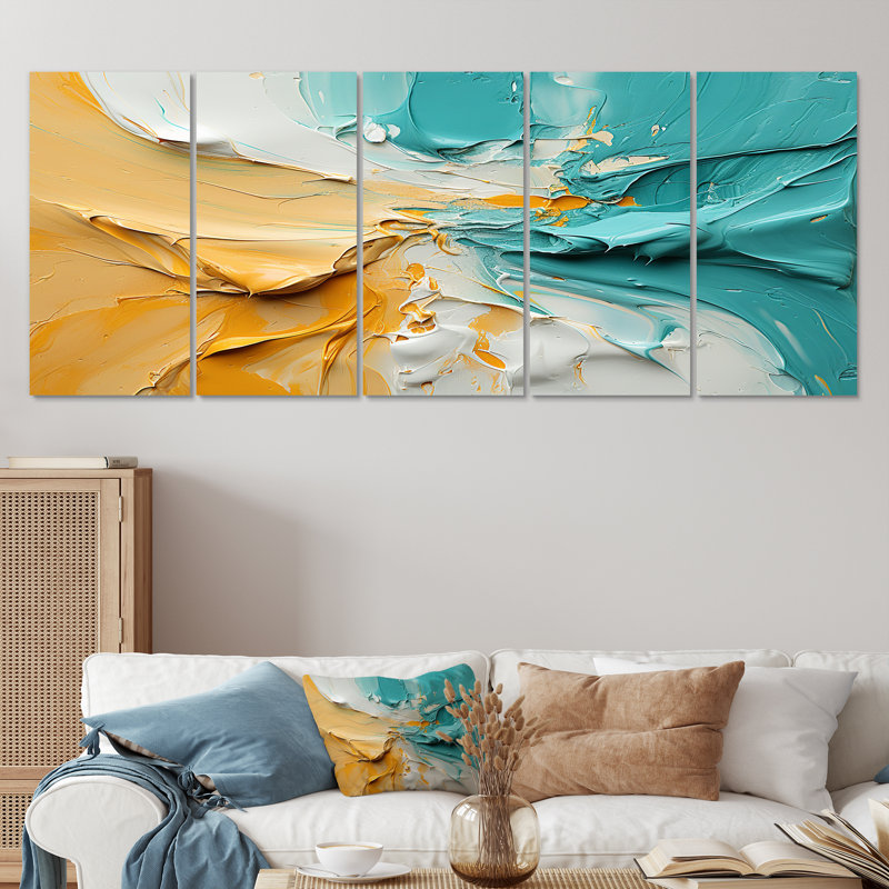Ensemble de 5 décorations murales plage et océan Existentiel, H 32 po x l 80 po