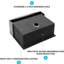 Évier de cuisine en acier inoxydable noir Gunmetal de 24 po - tablier de cuisine de calibre 16, trace et longue durée, guide de drain en X pour écoulement, coin arrondi R10, support inclus, grille de rinçage inférieure, installation