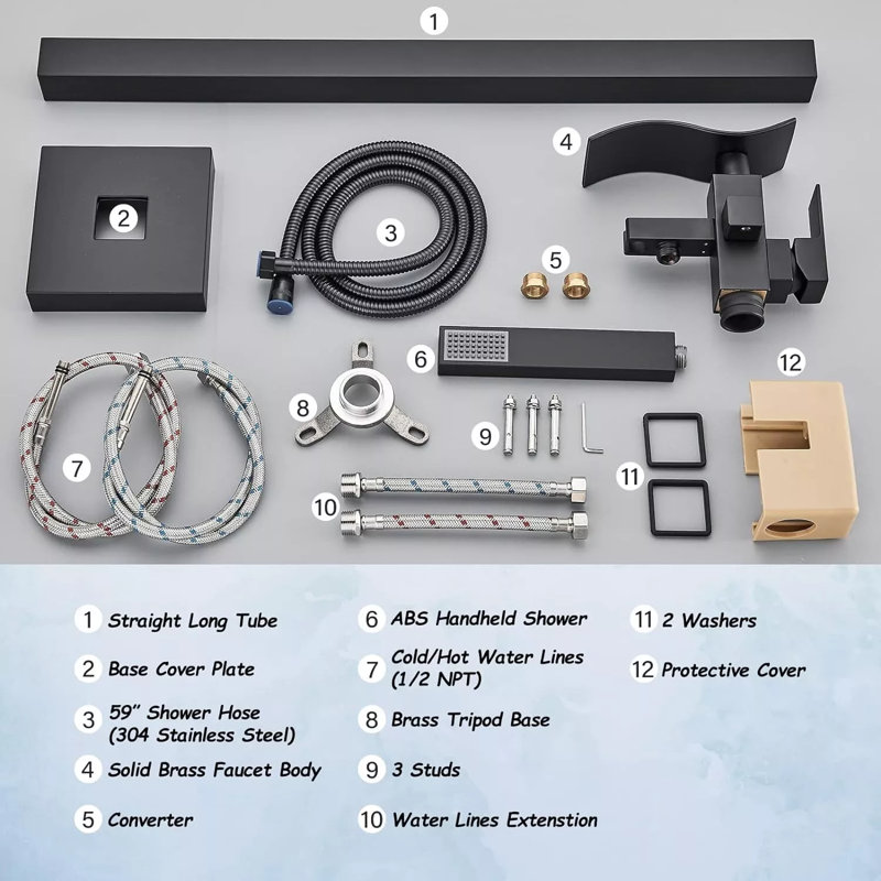 Floor Freestanding Tub Filler with Diverter, Oil Rubber Bronze