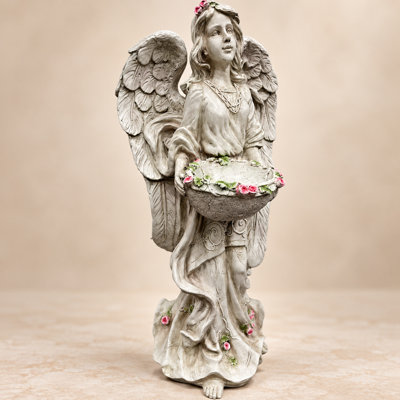 Angel Garden Statue with Rose Basket