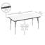 Ensemble de 5 tables d'activités rectangulaires effaçables à sec 30 "x 60" avec pieds standards et chaises empilables 12 "avec glissières pivotantes - tableau blanc / bleu-120944464-120944461