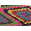 Tapis rose en laine noué à la main de conception unique 4 pi 9 po x 6 pi 6 po