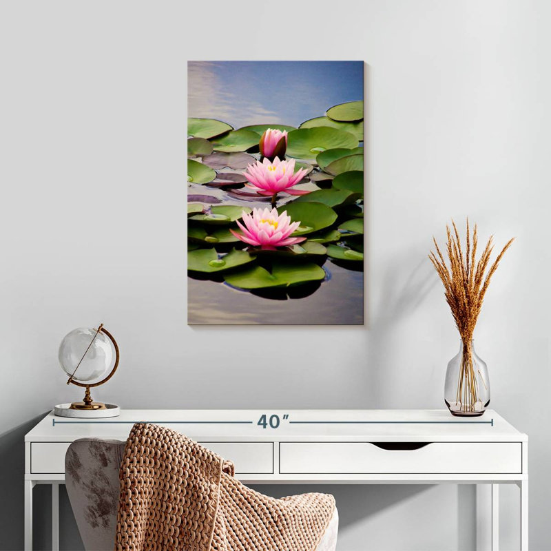 Sacred Lotus Flowers, 24" H x 16" W