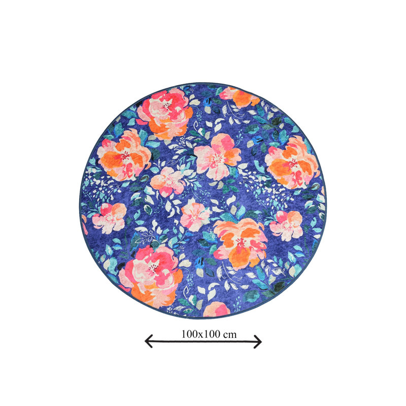 Tapis de bain de qualité supérieure, diamètre de 39,4 pouces, 100% polyester, antiallergique, anti-poussière et antitache, surface antidérapante | Lavable à la machine à 86 ° F, 700 g / m² | Doux et durable pour la sécurité et le confort de la salle de bain