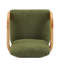 Ensemble de 2 chaises de salle à manger avec dossier coussiné, tissu bouclé, structure en bois massif de couleur naturelle-98175916