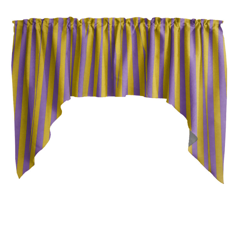 Cantonnière 1 po, Jaune / Mauve
