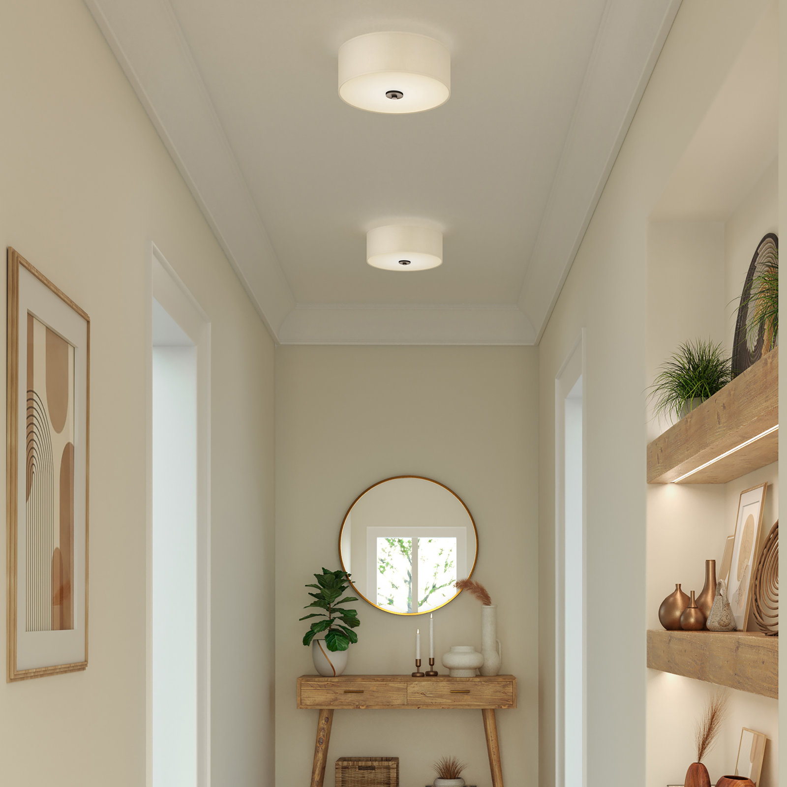 Chantey 13" 2-Light Flush Mount, Antique Bronze