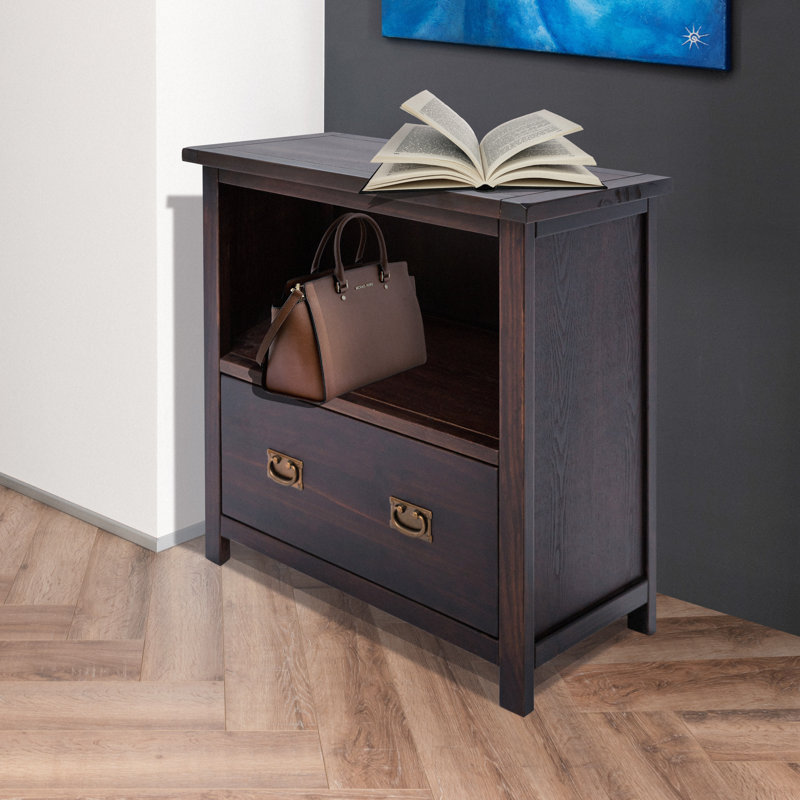 33'' Solid Wood Sideboard, Dark Brown