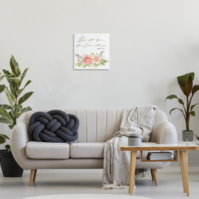 «Do Not Fear Proverb with Flowers», art mural sur toile, design par Marcus Prime