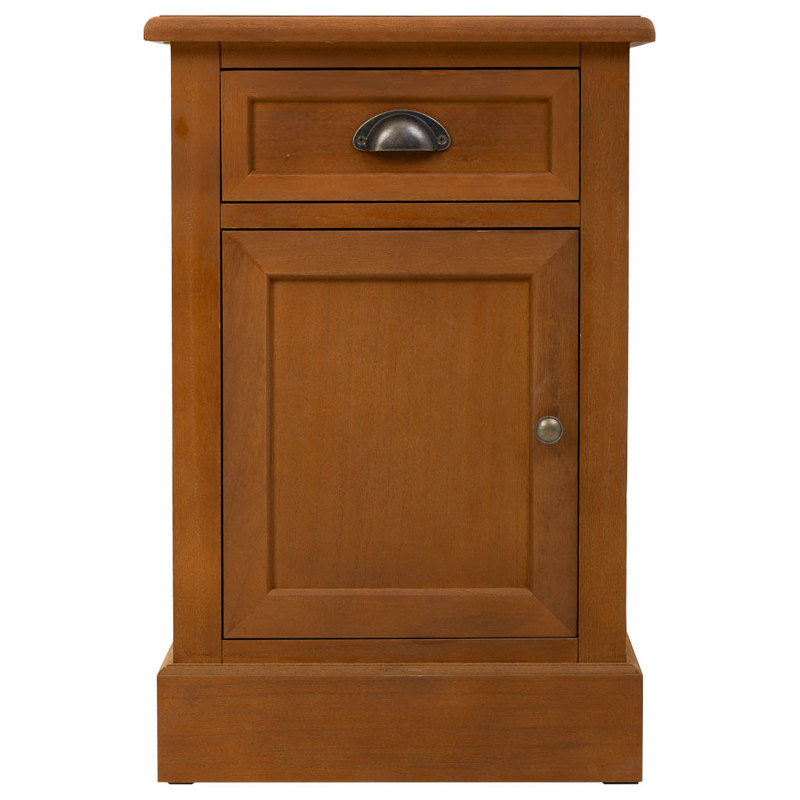 Zabarskaya 41.5cm W Solid Wood Bedside Table