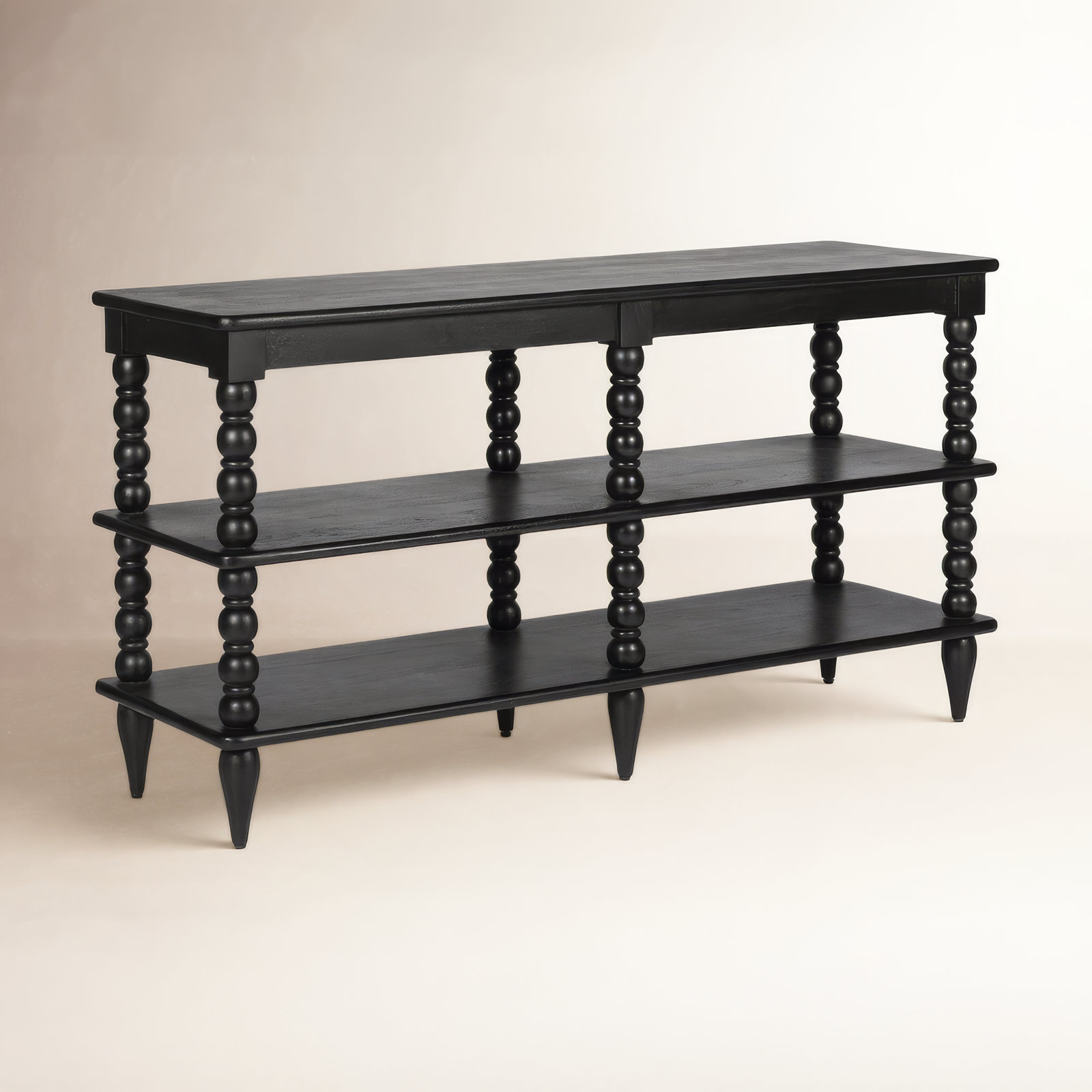 Isabel 18" Acacia Bookcase, Black