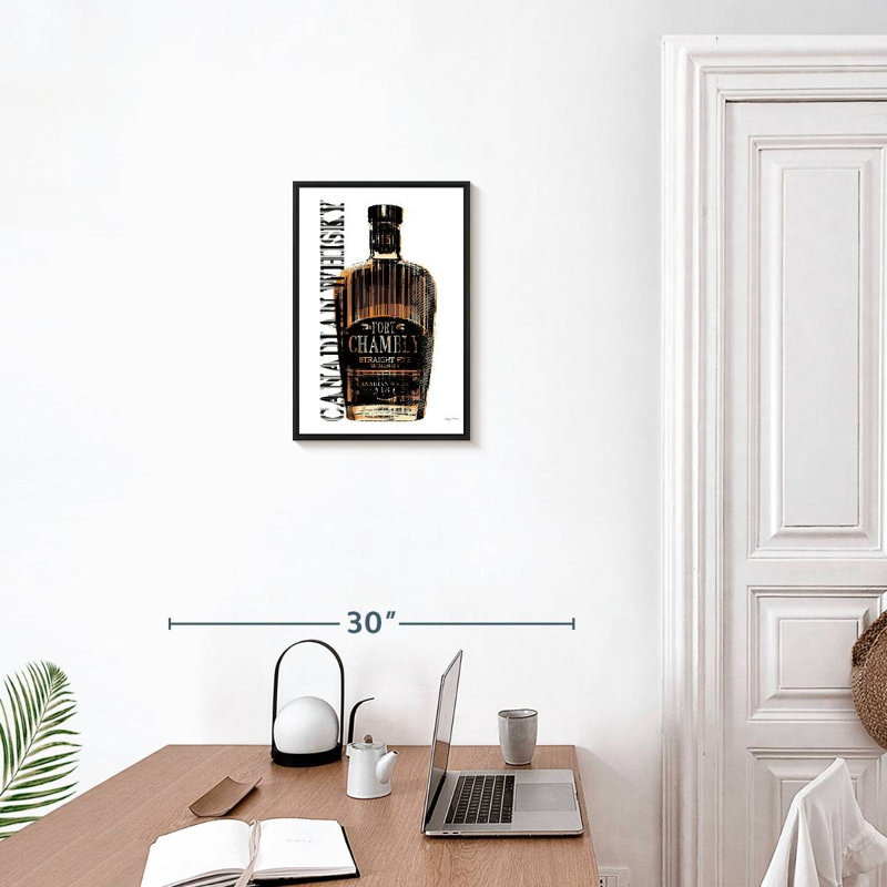 Whisky canadien, 13 po x 19 po, Cadre flottant noir