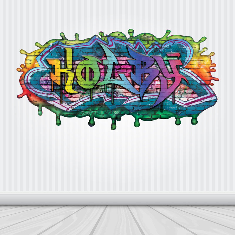 Graffiti Non-Wall Damaging Wall Decal, 42.5" H x 84" W, Yes