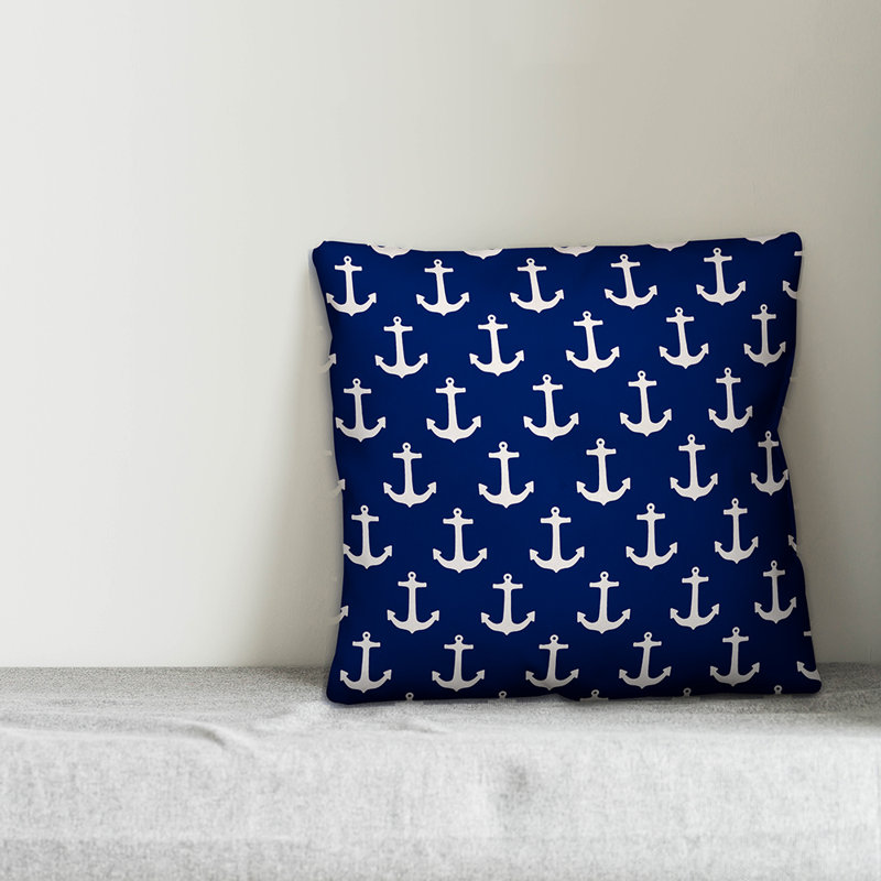Coussin extérieur à motif d’ancrage Younts