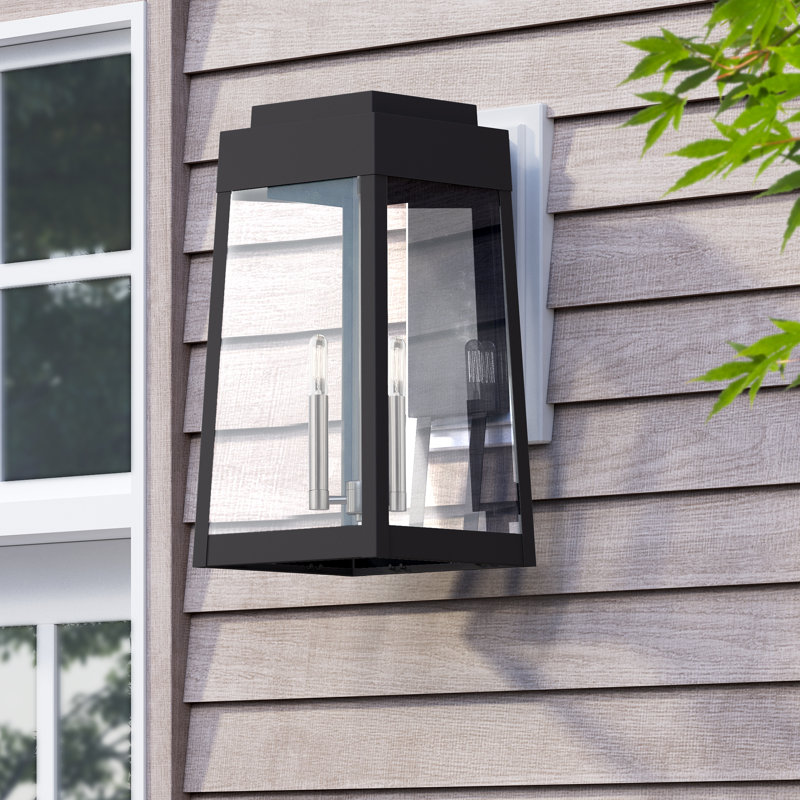 Antionetta Solid Brass Wall Light, Black, 20" H x 10.5" W x 12.75" D