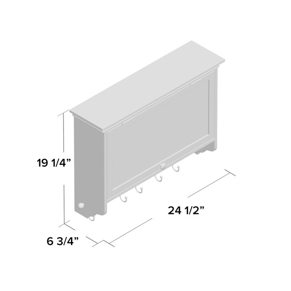 Aariah Floating Shelf with Hooks August Grove