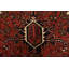 Tapis oriental rétro en laine rouge noué à la main 8 pi 6 po x 10 pi 3 po Tribal