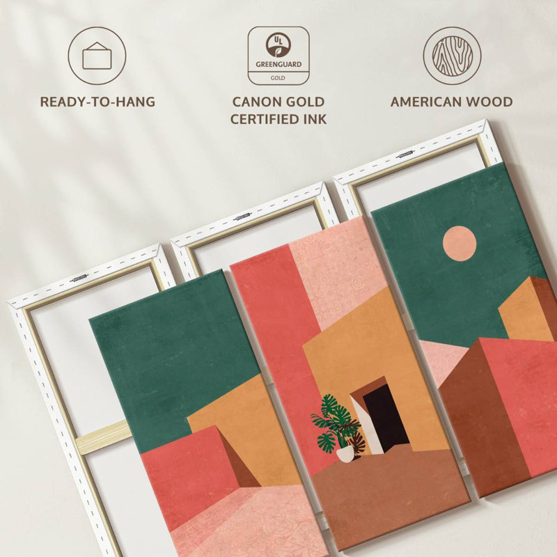 Architecture «Abstract Summer Home Canvas Print» sur, H 65 po x l 42 po
