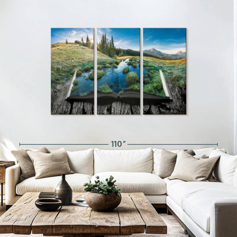 Kerner Book Of Nature, 48" H x 74" W