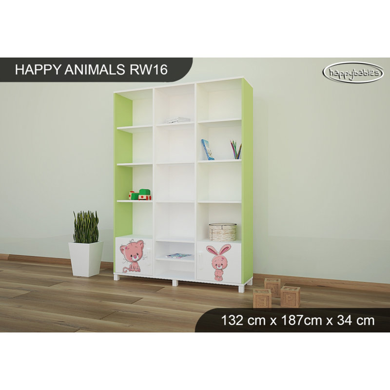 187cm H X 132cm W Kids Bookcase, Green
