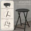 Tabouret pliant sans dossier de 18 pouces avec capacité de 225 lb Lavish Home (noir, ensemble de 2)-572659347-572659354-574136813