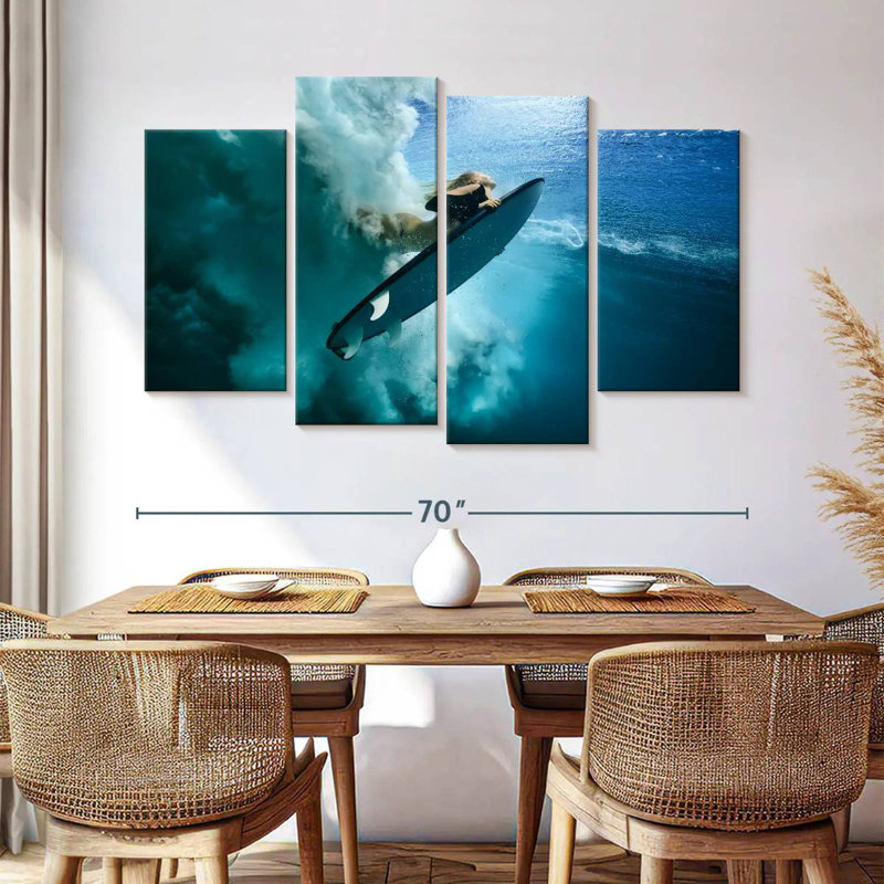 Surfer duck dive Sireci, H 42 po x l 68 po