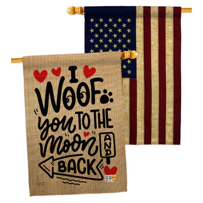 Drapeau de maison en polyester à 2 côtés 40 x 28 po