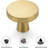 30 Pack Solid Knobs Kitchen Cabinet Round Pulls Dresser Handles  Cupboard Hardware Brushed Brass Door Drawer Knobs