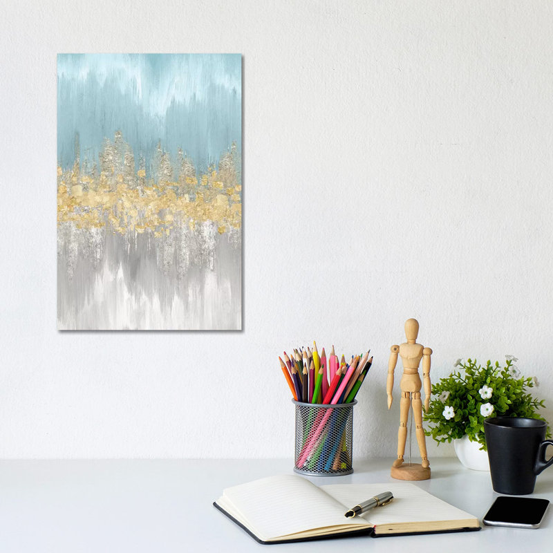 Neutral Wave Lengths III by Eva Watts - Wrapped Canvas Painting, 20.32 cm H x 30.48 cm W