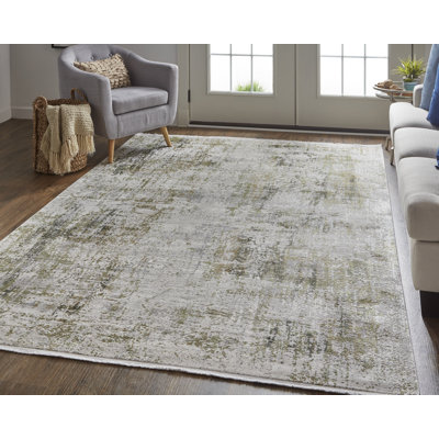 Basalt Performance Viscose Abstract Indoor Rug