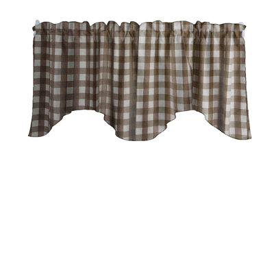Cantonnière festonnée à carreaux Gingham