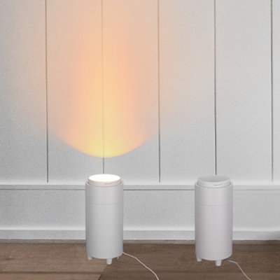5cct Uplighting Indoor Floor Spotlight For Plant, 10.39 Inch Zoomable Floor Spot Lights, White
